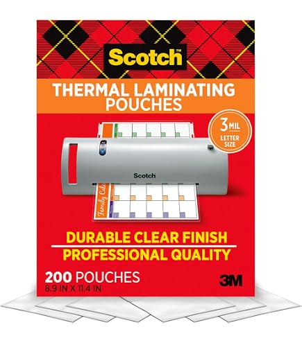 Scotch Variety Pack Thermal Laminator Pouches 3 Mil 65/Pkg-(35